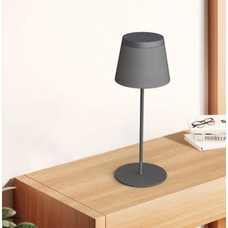 Proove Vintage Melna Led Galda Lampa Maināmu Gaismas Krāsu 5W Uzlādējamu Akumulatoru Ar Type-C